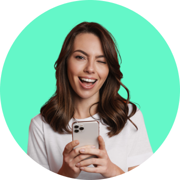 User holding phone
